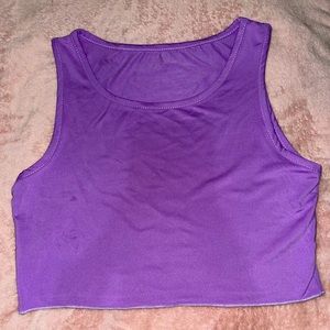 purple cropped tank